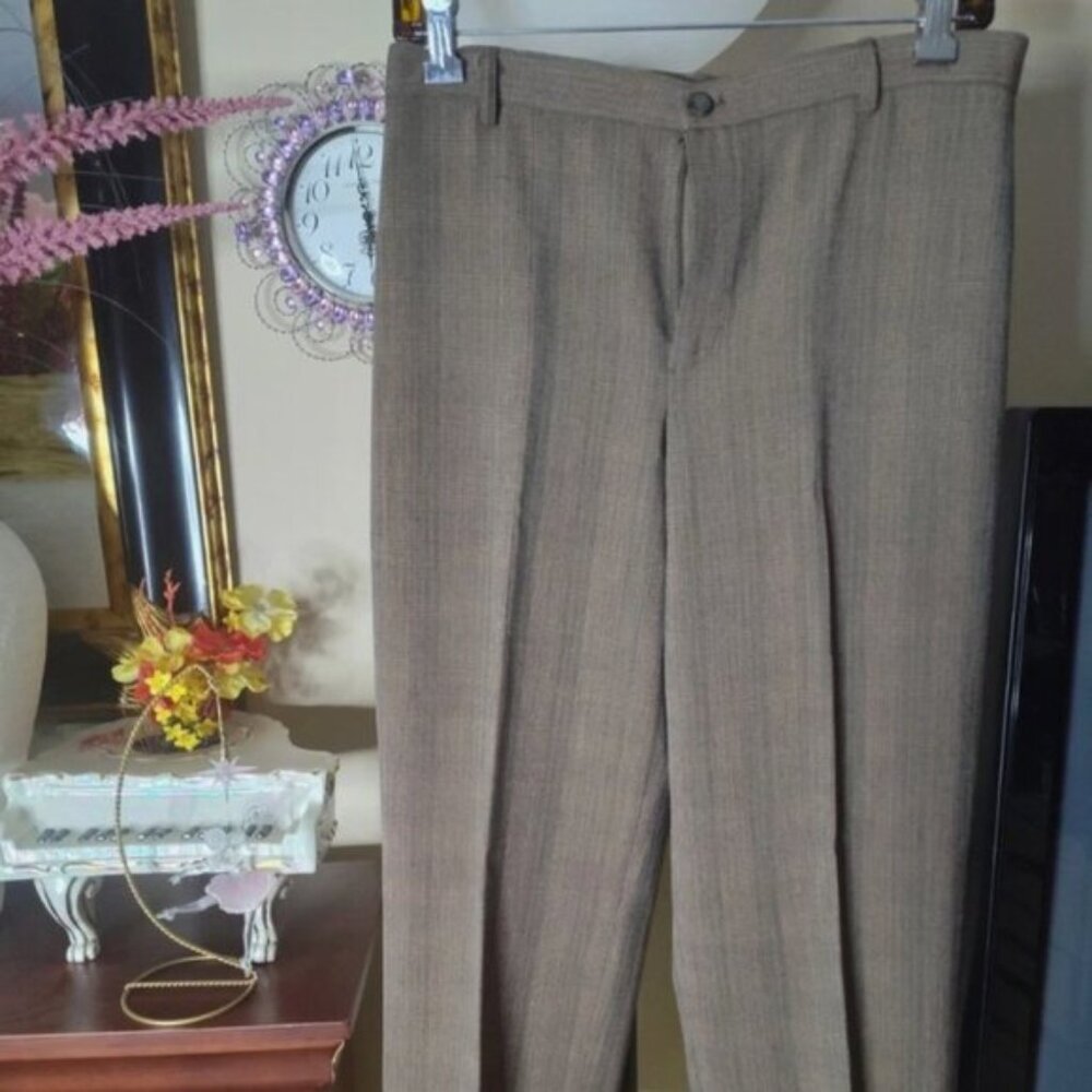 Rafaella Petite Slacks Dress Pants in Gray & Brown Size 8P